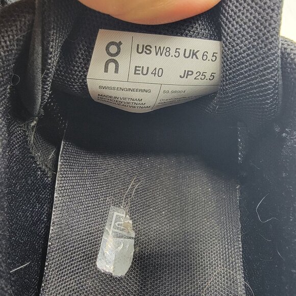 On Cloud 5 Womens 8.5 Black Shoes Athletic Outdoors Walking Lightweight Running - Picture 6 of 14